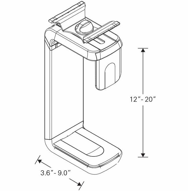 Humanscale CPU600 Adjustable Under-desk CPU HOLDER